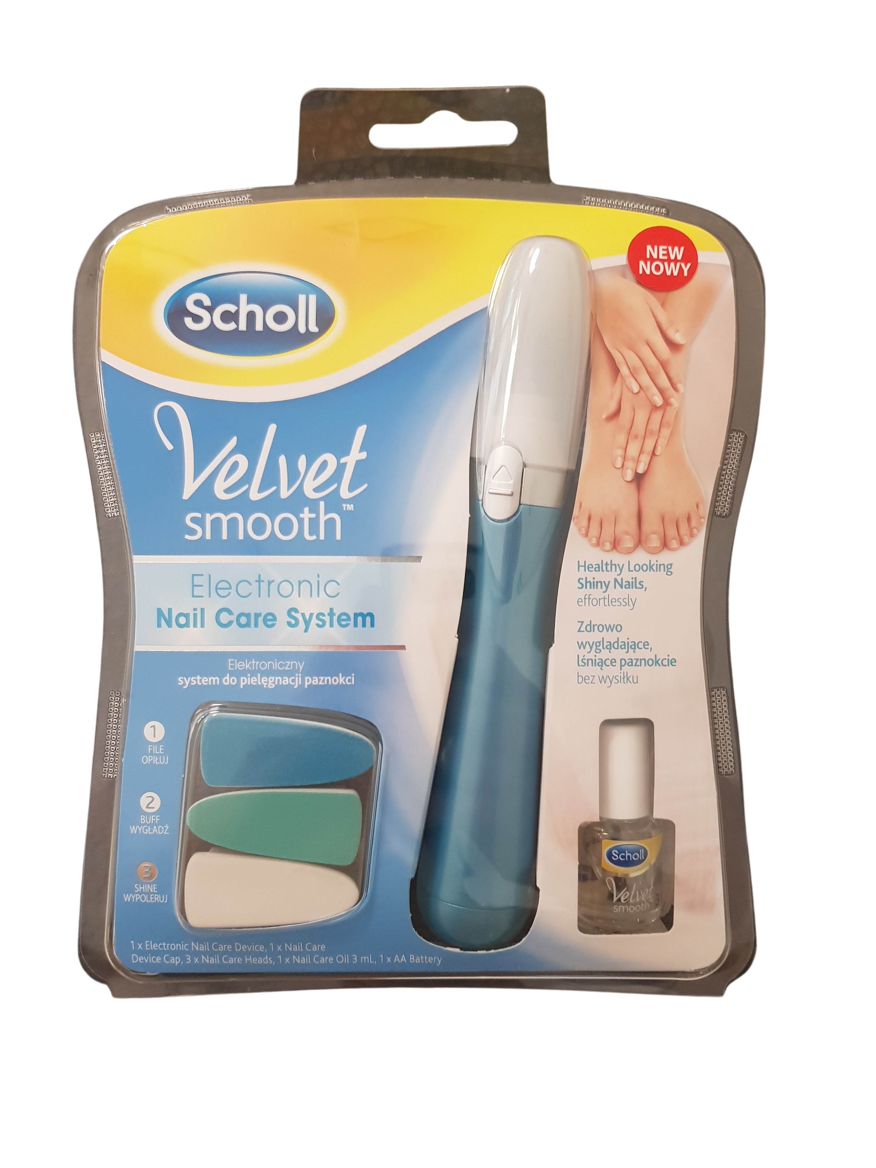 Scholl Velvet Smooth Nail Care Elettrico + Olio Nutriente per Unghie