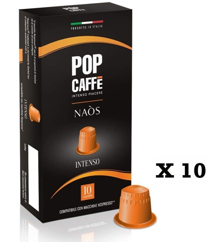 100 Capsule Compatibili Nespresso Pop Caffè Naòs Intenso